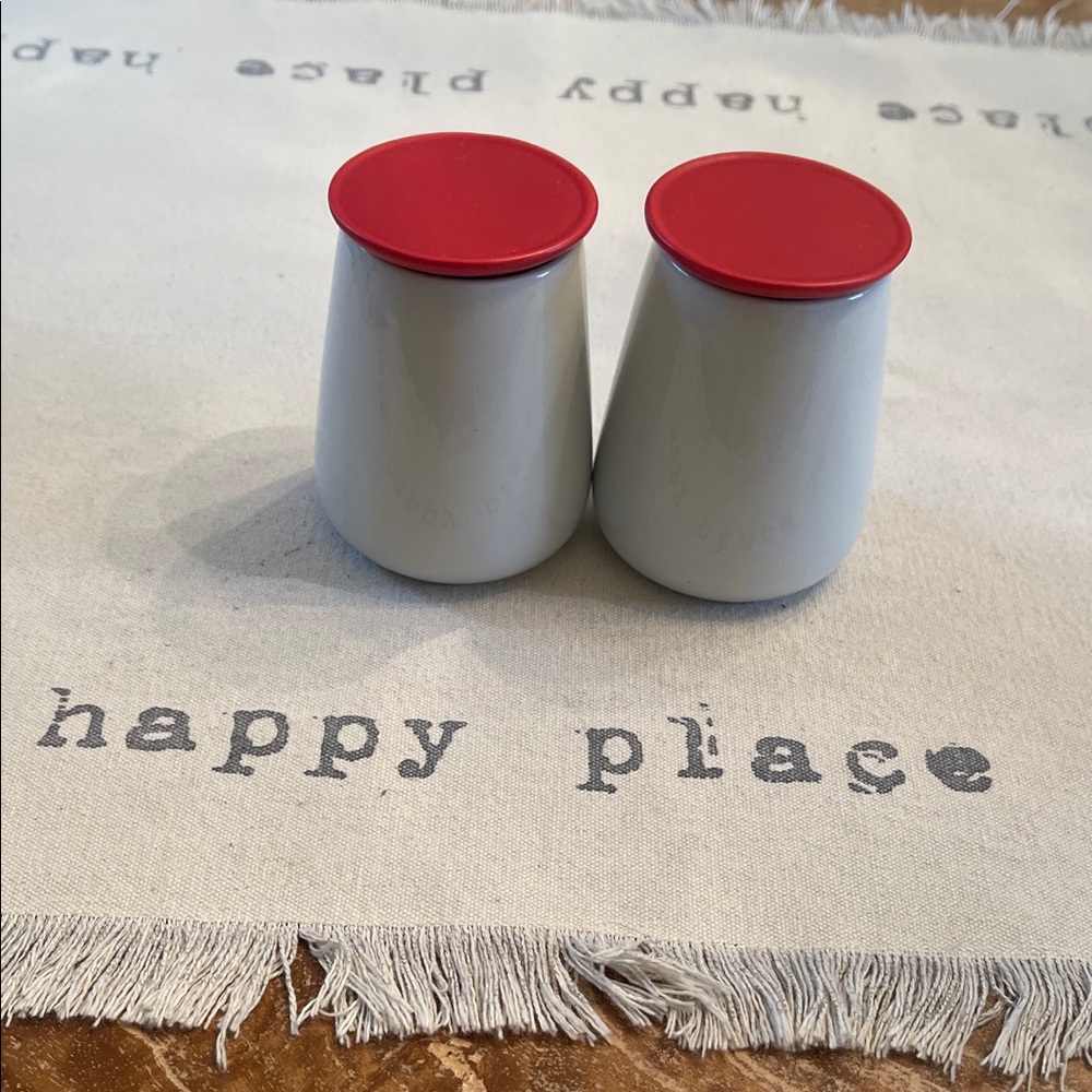 Pier 1 Red and White Kitchen Shakers